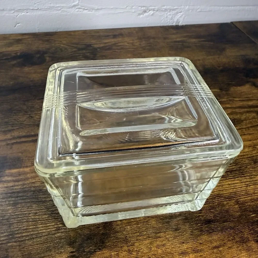 Vintage Glasbake Rectangle Dish With Lid Bakeware Ovenware Very Light Yellow